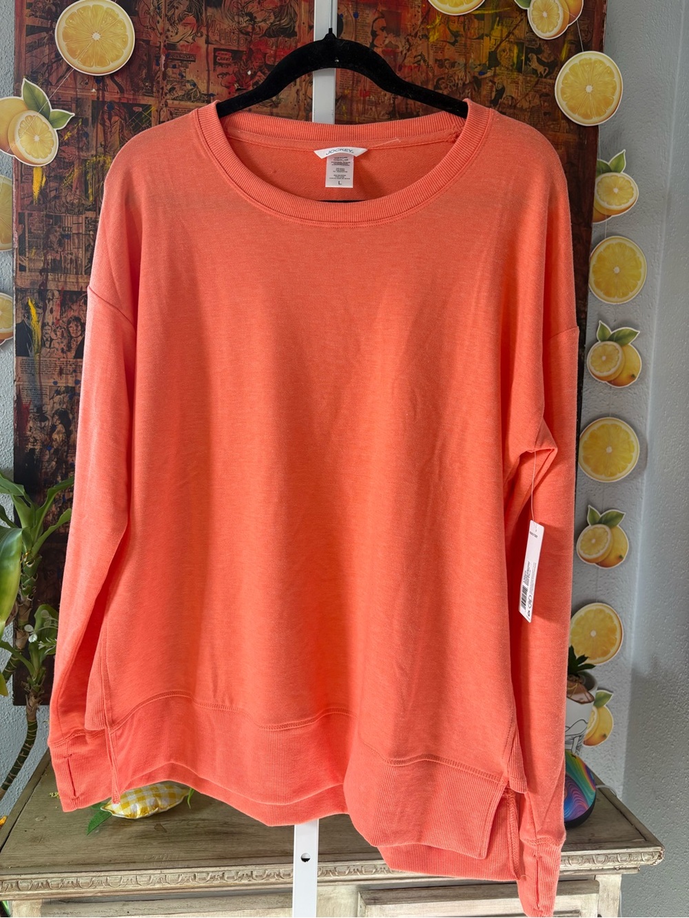 NWT Jockey Coral Crewneck Size L